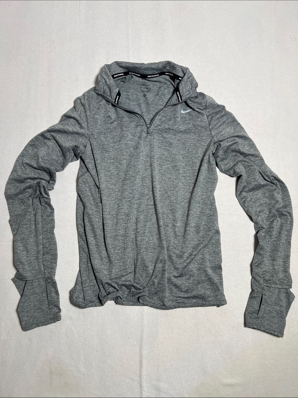 Nike Heather Gray Quarter-Zip Performance Top